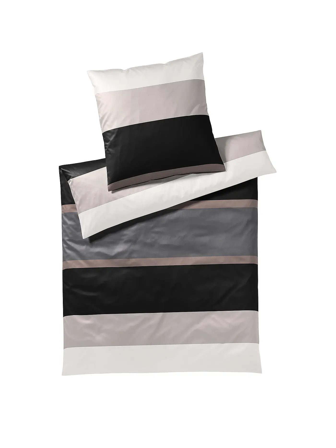 JOOP | Satin Bettwäsche Mood 70x90cm / 140x200cm Blau | grau